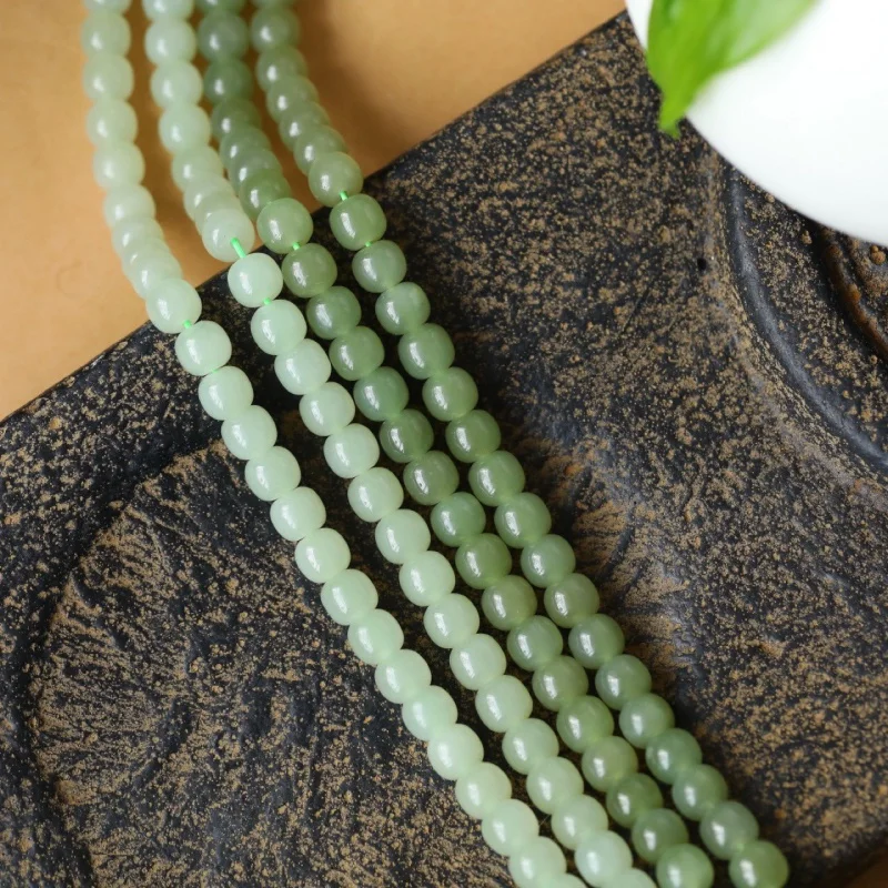 

Hetian Jade 108 Будда бусины Qinghai материал 8 мм Qingshui старого типа