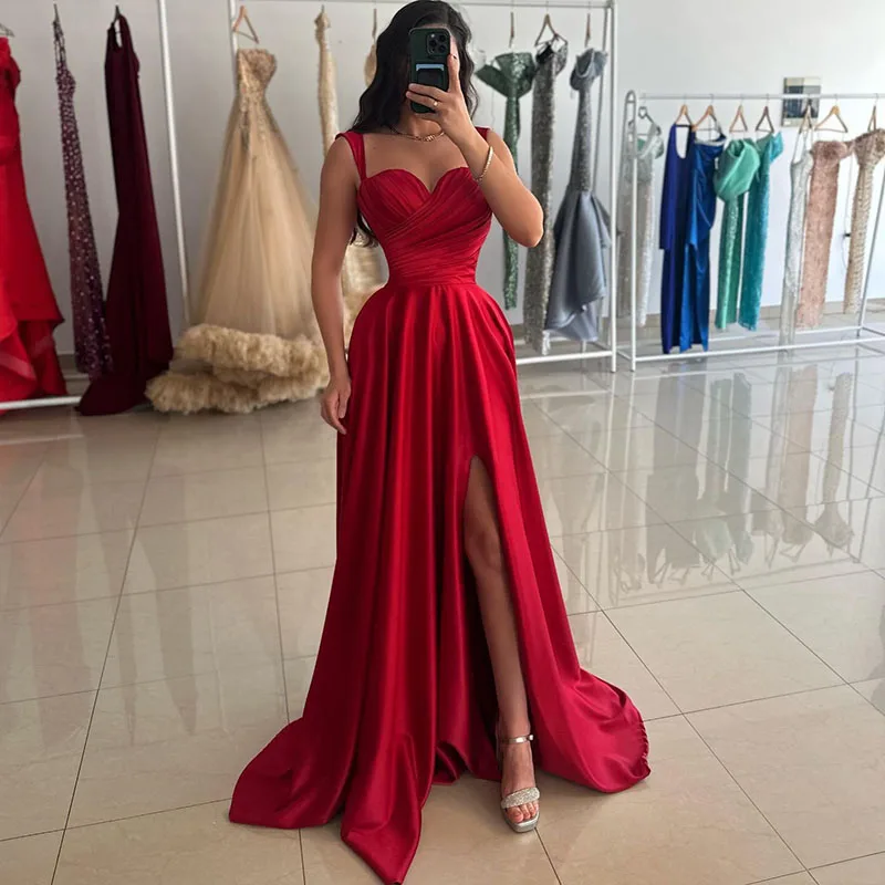 

Thinyfull Sexy A-Line Prom Evening Dresses Women Sweetheart Floor Length Party Dress Formal Night Cocktail Prom Gown Custom Size