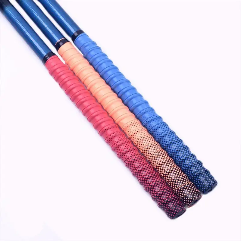 Fishing Rods Handle Grip 1.8m Fishing Rod Protective Cover Gradient Print Absorb Sweat Handle Elastic Band Badminton Grip Tape