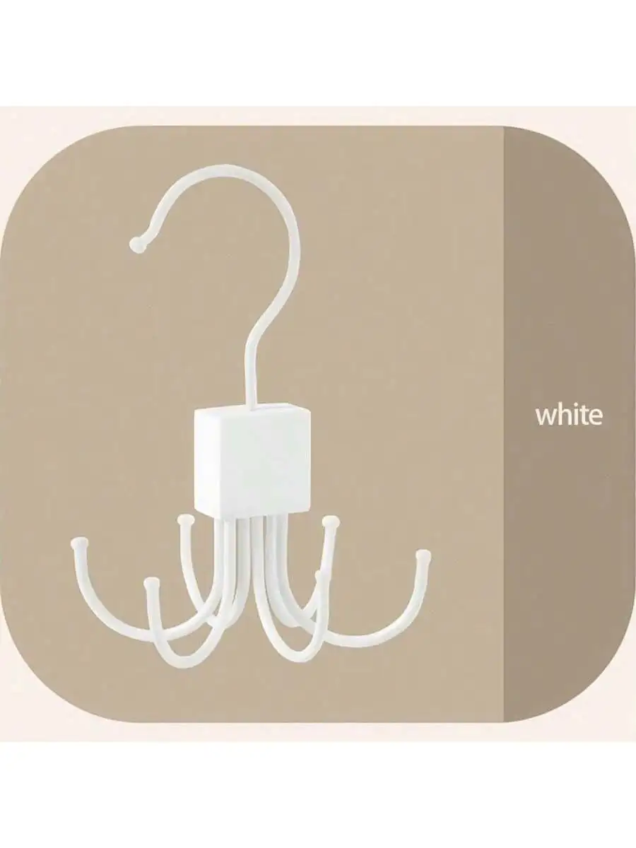 علاقة ملابس متعددة الأغراض، ملابس معدنية قابلة للدوران 360 درجة مع 6 خطافات مخالب، شماعات حزام، شماعات خزانة الملابس، رفوف الأوشحة،