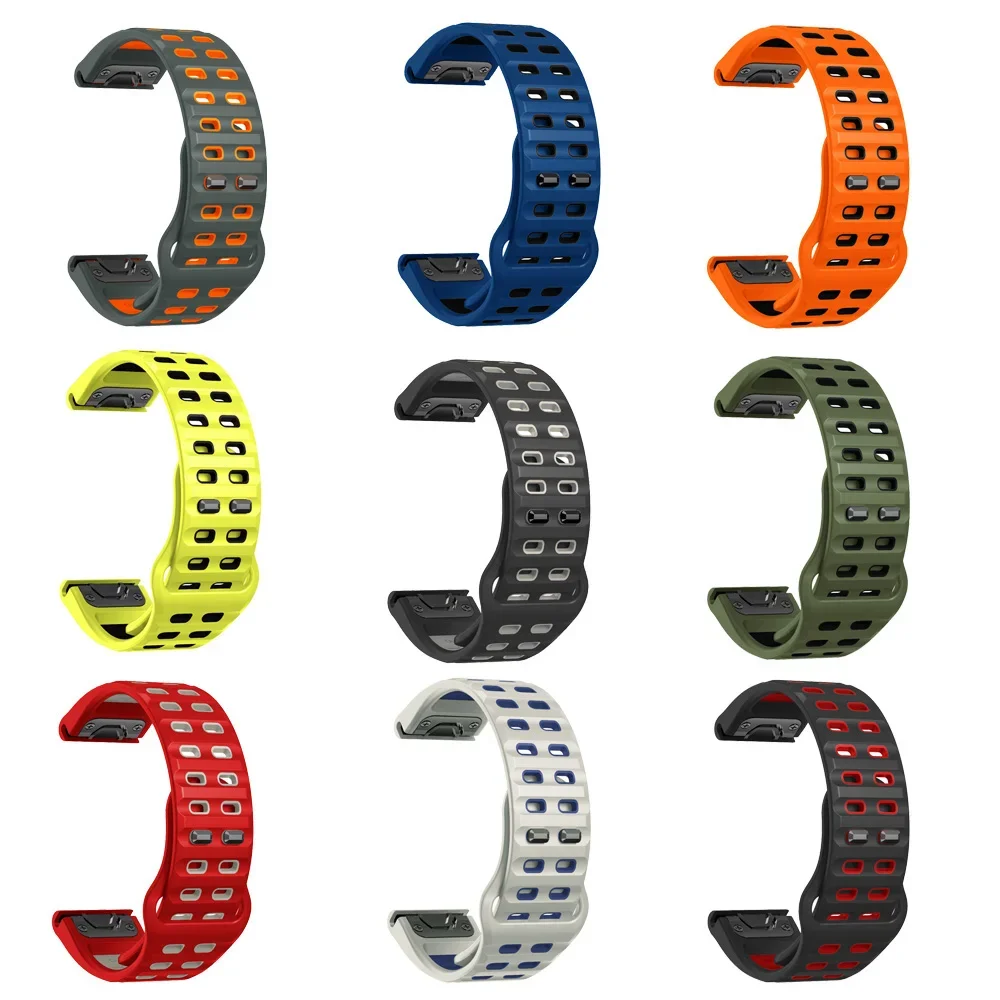 QuickFit 26mm 22mm Fenix 8 Band For Garmin Fenix E 7 7X 6 6X 5 5X/Epix Pro 2 47mm 51mm/Enduro 3/965 955 Silicone Strap Bracelet