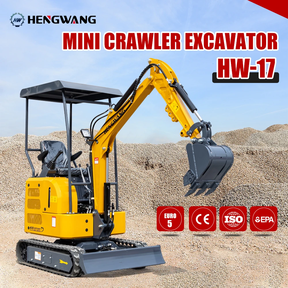 

Crawler Mini Excavator 1.7 Tons Diesel Mini Digger Made in China Factory Custom Hydraulic Excavator Kubota Engine Farm Bagger