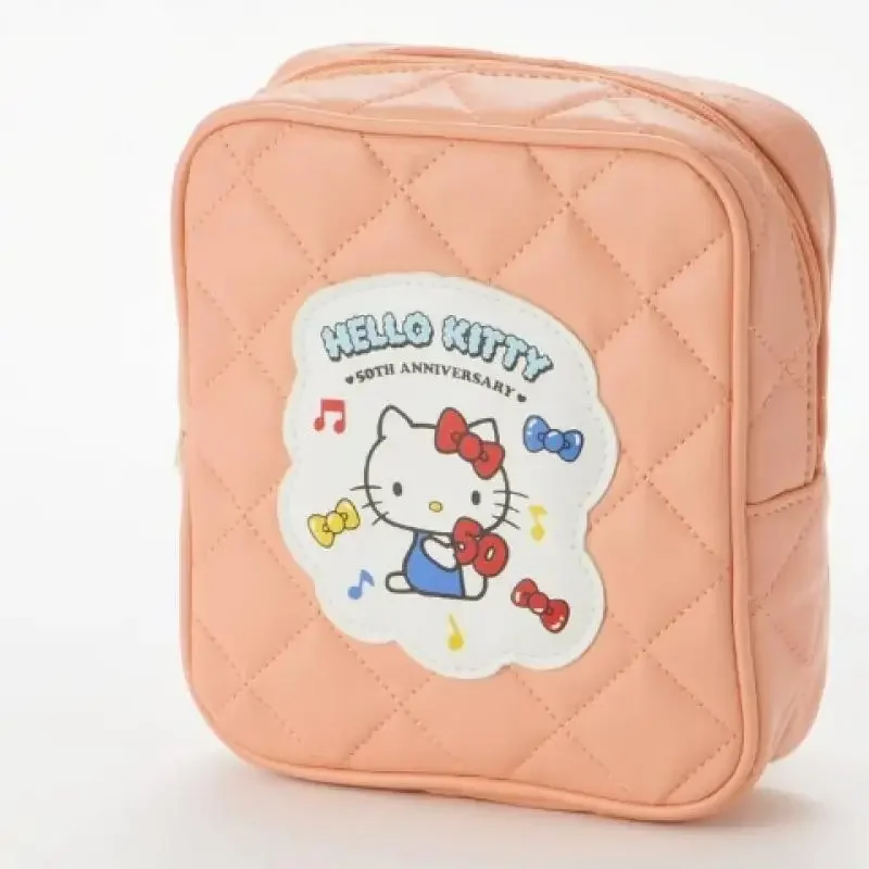 Hello Kitty Sanrio Plush Kawaii Cartoon Cute Diamond Square Cosmetic Organiser Anime Plush Toys for Girl Kids Toys Birthday Gift