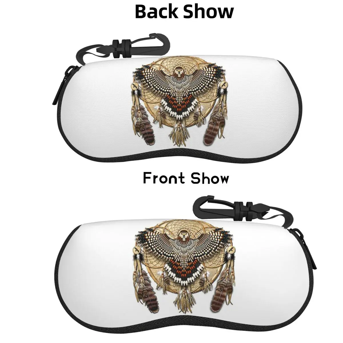 

Red-Tail Hawk Dreamcatcher Мандала Shell Чехол для очков Защитная коробка для солнцезащитных очков Женская и мужская мягкая сумка для очков