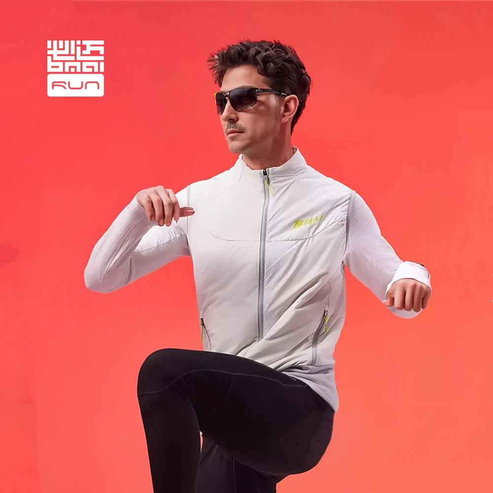 BMAI зимний марафонский спортивный жилет для бега, теплая хлопковая спортивная одежда, мужская уличная ветрозащитная спортивная куртка для мужчин, пальто с воротником-стойкой BMAI зимний марафонский спортивный жилет для бега, теплая хлопковая спортивная одежда, мужская уличная ветрозащитная спортивная куртка для мужчин, пальто с воротником-стойкой