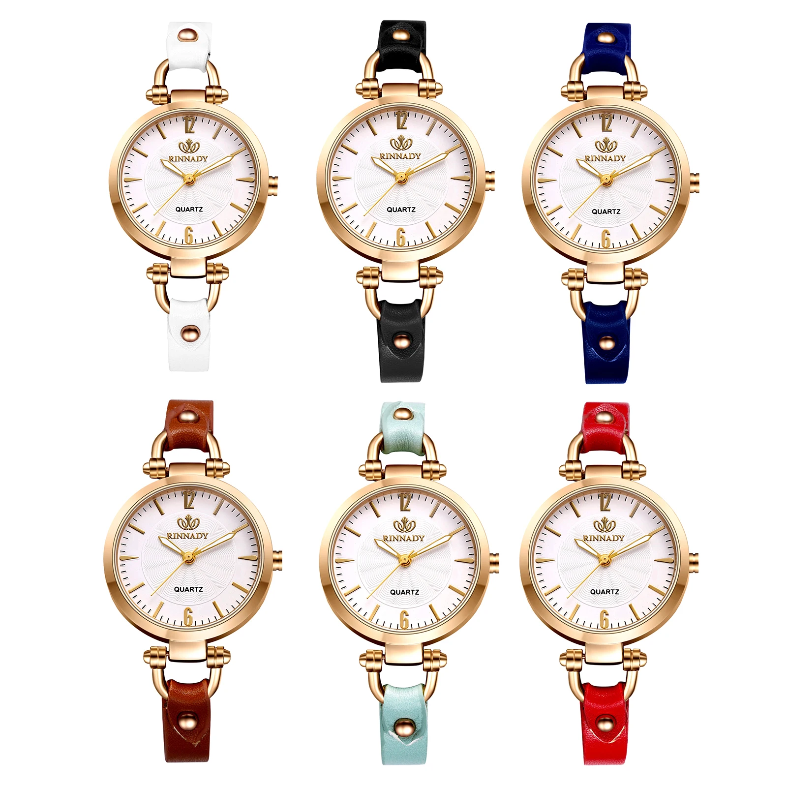 Lancardo wykwintna modna analogowa kwarcowa damska damska bransoletka w stylu Punk skórzany pasek na co dzień