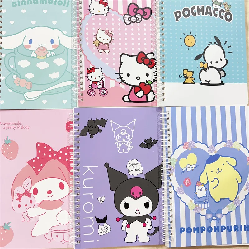 sanrio ola kitty kuromi notebook livros de bobina notepad portatil planner note book material de papelaria escola escritorio pcs 01