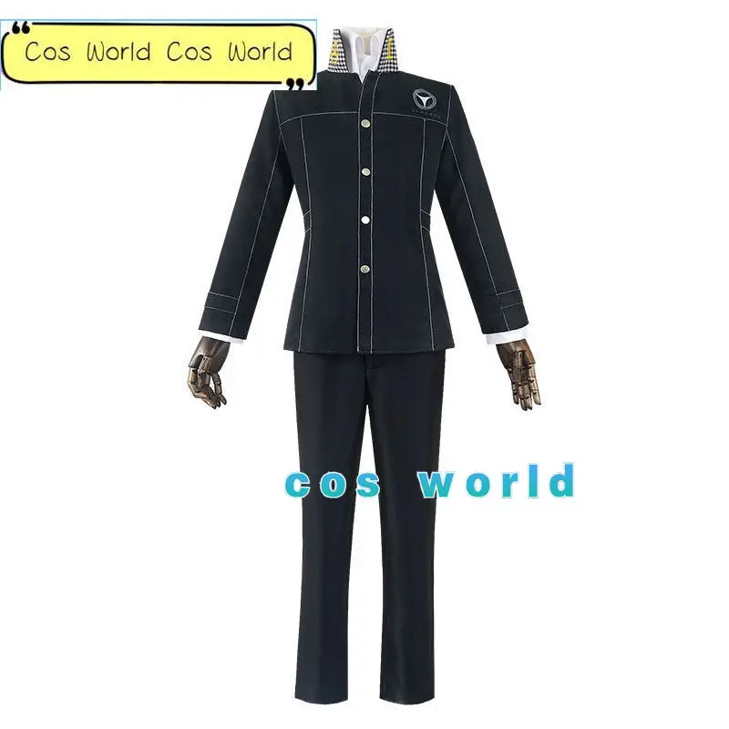 

Anime Persona 4 P4 Shin Megami Tensei Narukami Yu cosplay costume Hight School Uniform Boy Halloween Role Play Jacket Coat