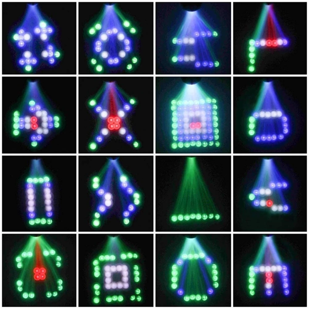 64 LED Stage สีแสง RGBW AC 90 V-240 V 10W DJ Disco Party วันหยุดคริสต์มาสบาร์คลับงานแต่งงานแสดงไฟ