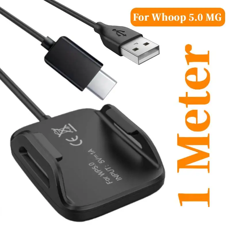 USB/Type-C Charging Cable for WHOOP 5.0 MG Smart Wristband, Replacement USB/Type-C Charger Adapter Charge Cord with 1m Cable