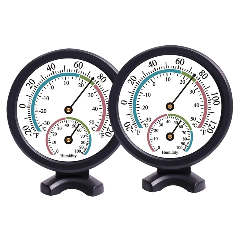 New-2PCS مقياس حرارة داخلي صغير الرطوبة 2 في 1 مقياس درجة الحرارة والرطوبة في الهواء الطلق للجدار