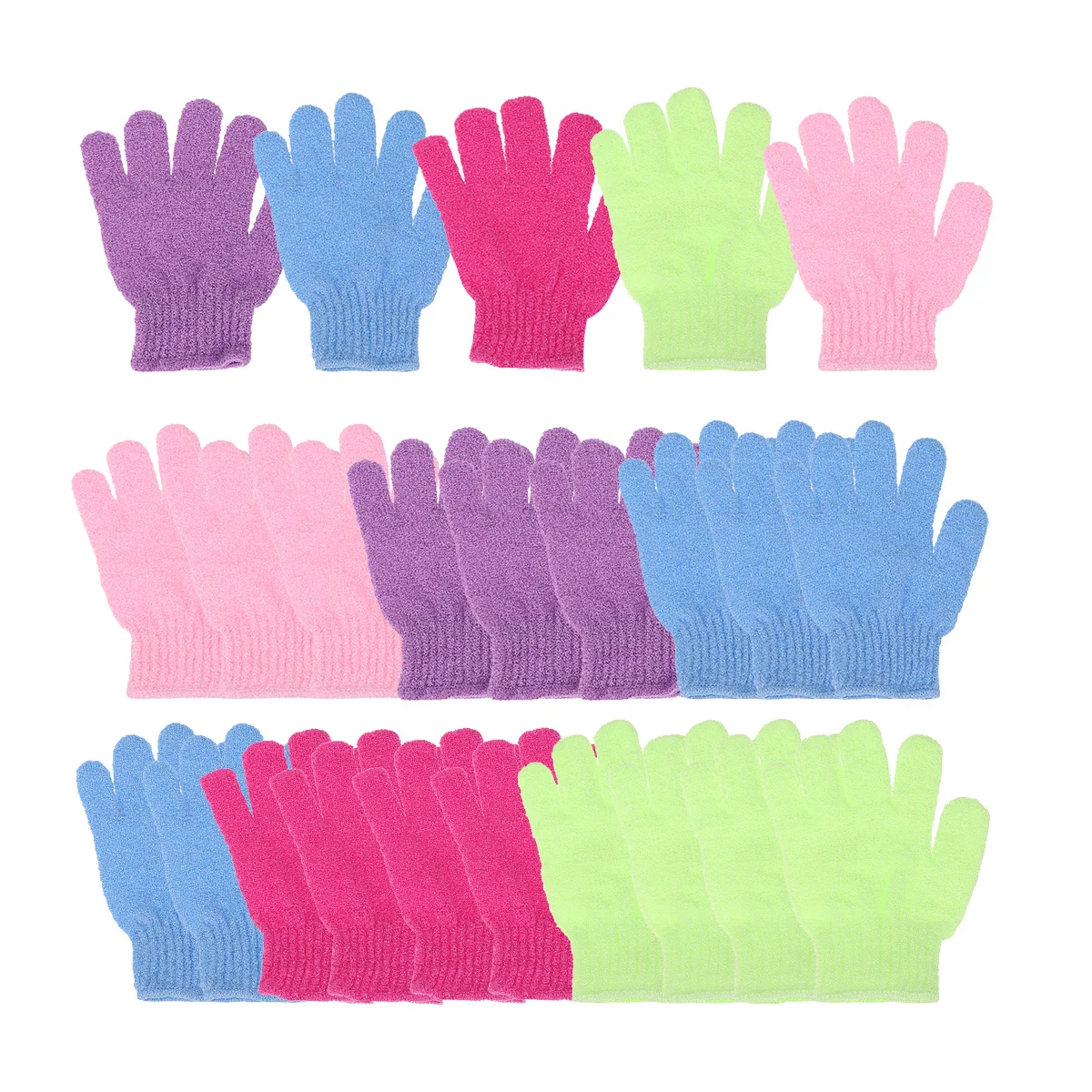 

30pcs Exfoliating Bath Gloves Scrubbing Body Wash Mitts Deep Cleansing Back Massage Shower Towels Skin Glove Type