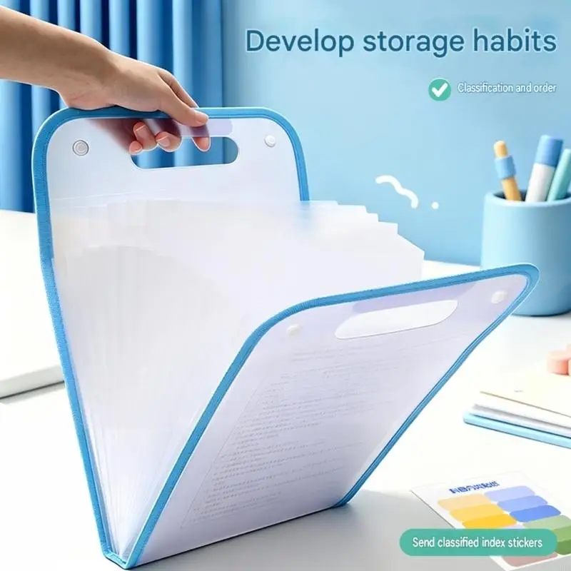 CORA File Folder with Handle for A4 Documents School Office Paper Filing Use