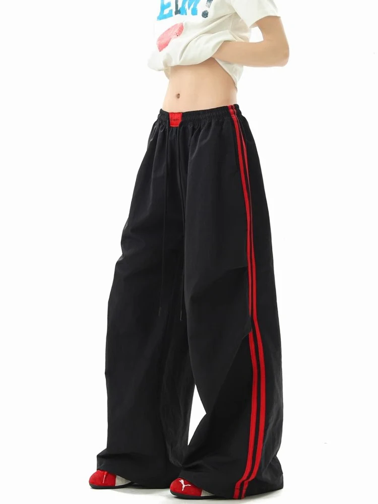 

American Stripe Men's Summer Thin Qui Dry Breathable Casual Pants Spor Workwear Trousers Loose Fit Straight Leg Jeans