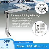 TYTXRV RV Table Leg 360° Rotation & Detachable Durable Aluminum Laptop Table Legs for Camper RV Motorhome Easy Installation