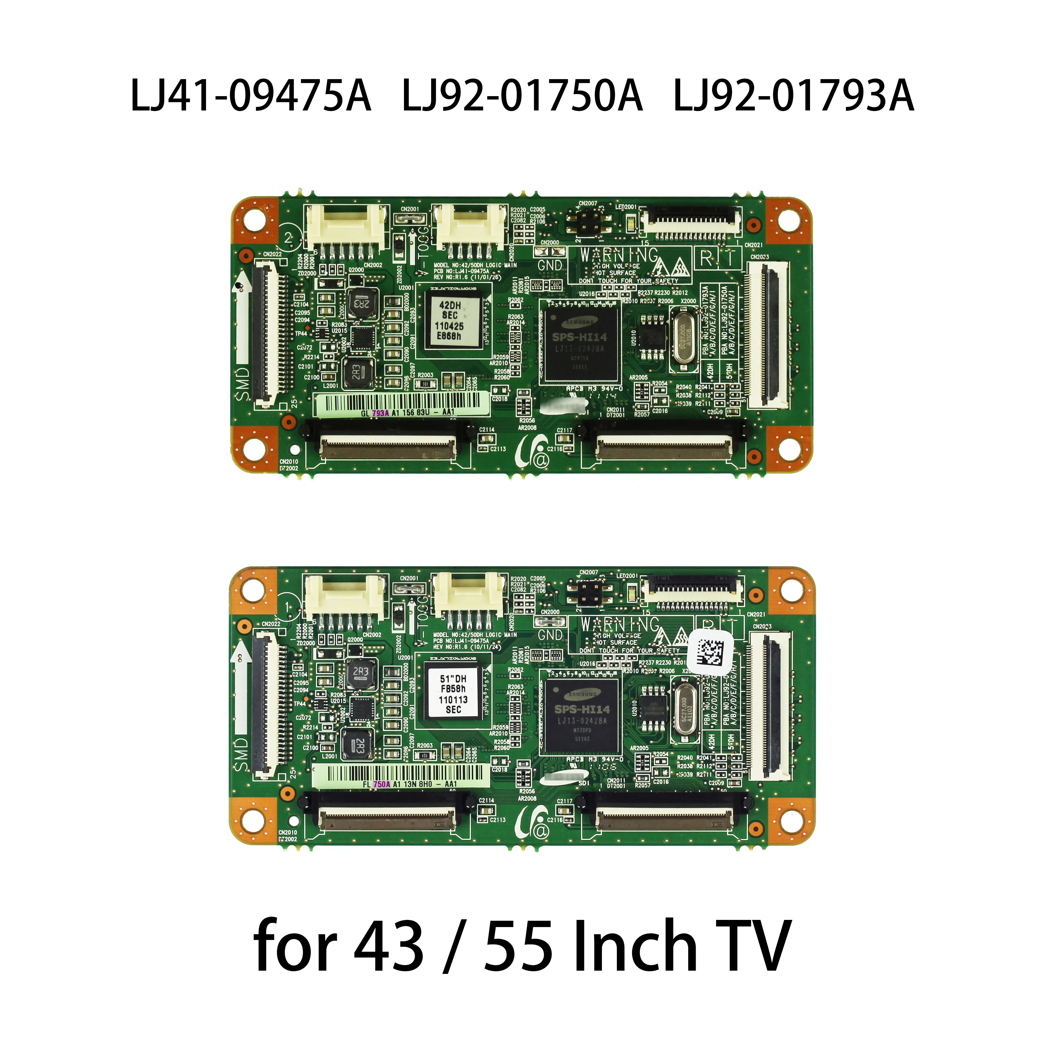 LJ41-09475A LJ92-01750A LJ92-01793A Logic Board fits PS51D490A1S PS51D491A4N PN43D430A3D PN43D440A5D 43/55 Inch TV Parts T-con