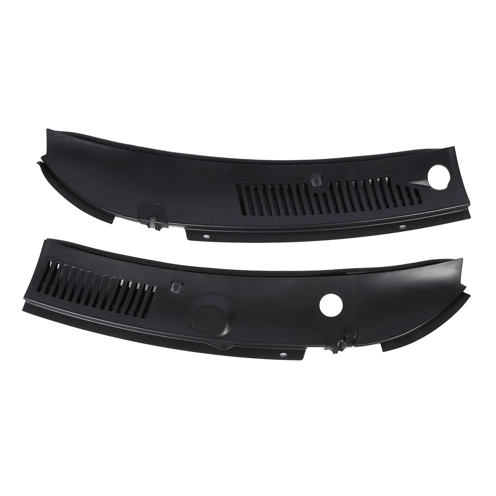 

Glossy Black Windshield Cowl Vent Grille Panel - Replaces OEM 3R3Z-6302228-AAA - Left/Right for Base GT SVT LHD Vehicles