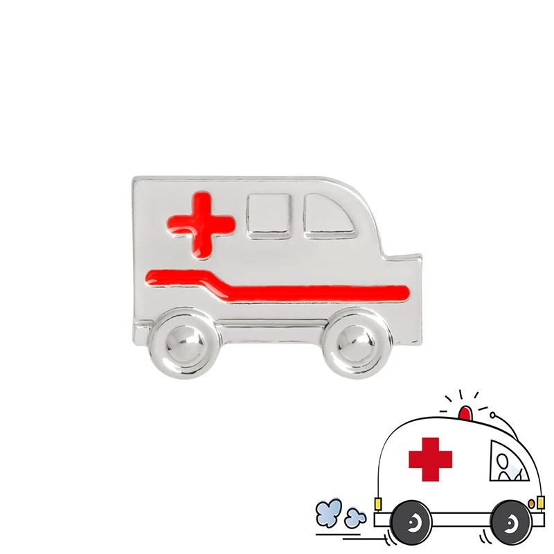 Ambulance broche rode kruis pins aangepaste medische sieraden voor MD arts verpleegkundige afstudeercadeau voor medische studenten