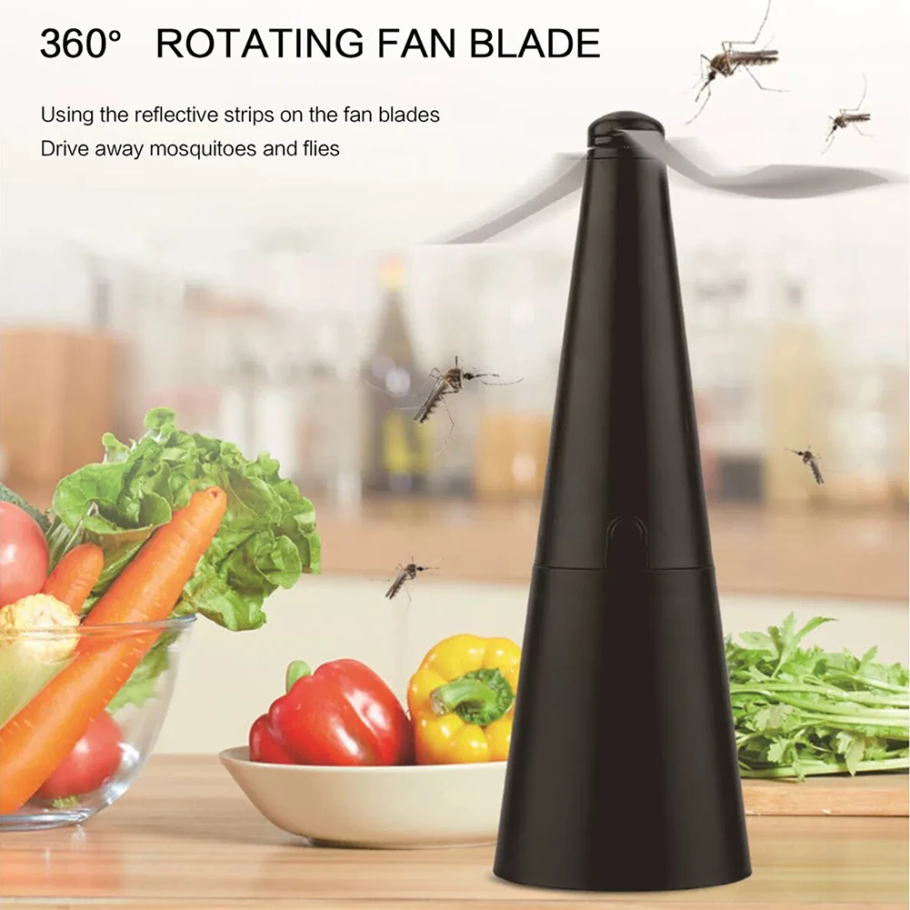 Portable Fly Repellent Fan Garden Essential Bug-Fly Repellent Fan USB Rechargeable Silents Operation For BBQ Picnics Kitchens