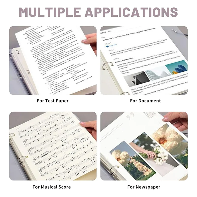 10Pcs A5 โน้ตบุ๊ค 3-Ring Binder กลไกตัวอักษรขนาดหลุม 20 มม.โลหะหลวม Leaf Binders กระดูกสันหลัง-หวี