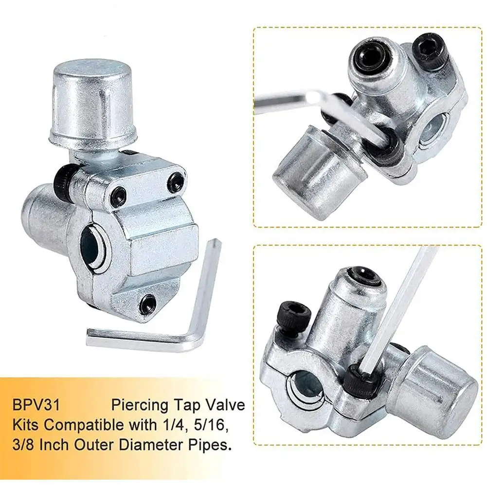 BPV-31 Piercing Tap Valve Kit Car A/C Retrofit Valve Female Quick Thread SAE 1/4