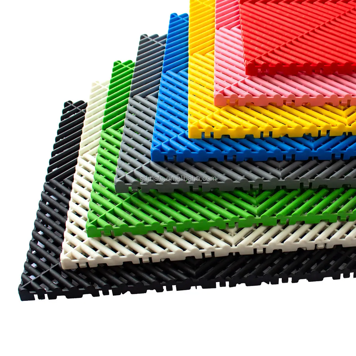 Azulejos de piso de garaje entrelazados de plástico modular