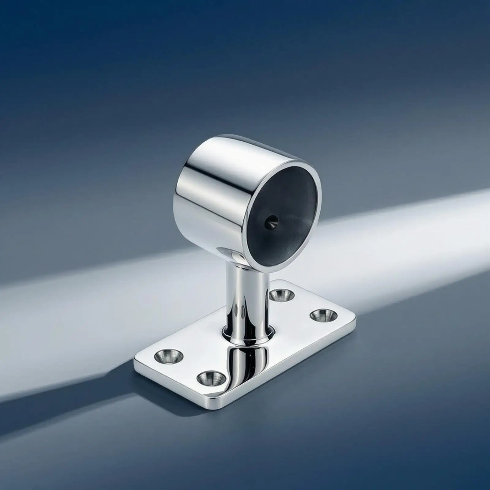 Handrail Bracket with Rectangular Base Stainless Steel 316 Grade Handrail Bracket Polished Rail Fitting fit Yacht Builders, Boat