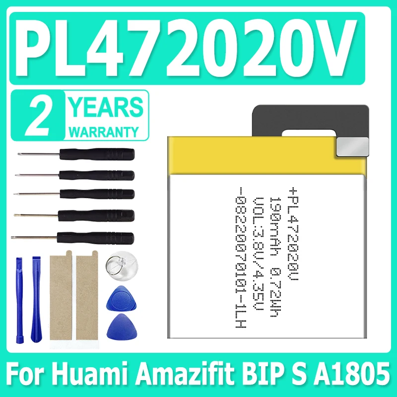 PL472020V Li-ion Battery for Huami Amazifit BIP S A1805 Brand-New Smart Watch Batteries + Tools