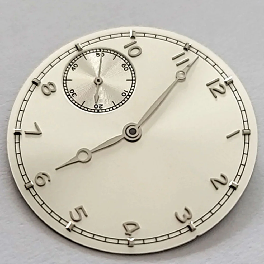 قرص ساعة فضي 37 ملم + عقارب ساعة لحركة ETA 6497 3600 9 ساعة موضع ساعة وجه أزرق/فضي/ذهبي وردي