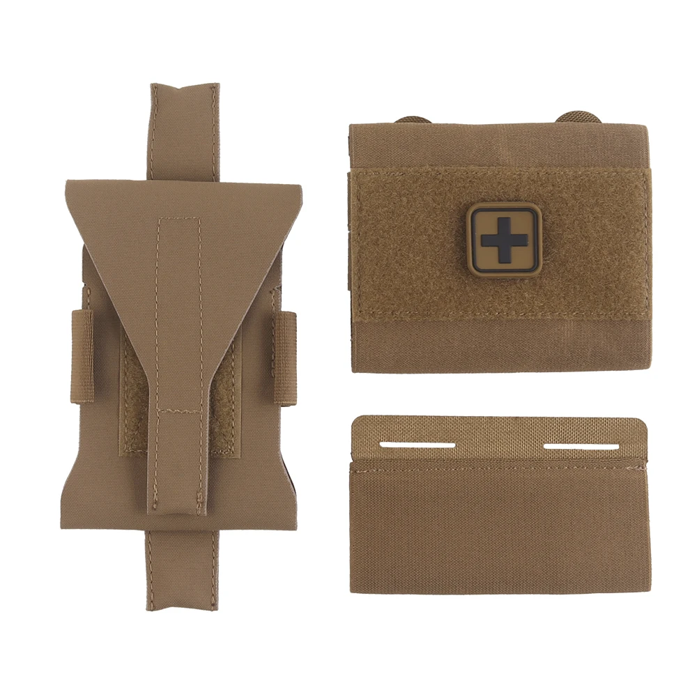 

Tactical Small Molle Medical Kit with Reflective Insert Quick Release First Aid Pack Split Belt Bag Design
