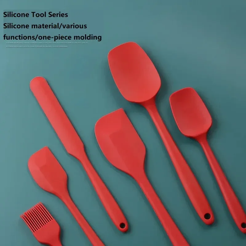 Spot silicone integrated scraper 6-piece scraper oil brush set baking tools cake cream spatula