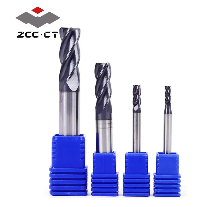 ZCCCT GM-4R 4-Flute R End Mills With Straight Shank D3.0~D12.0 HRC50 GM Series For General Machining