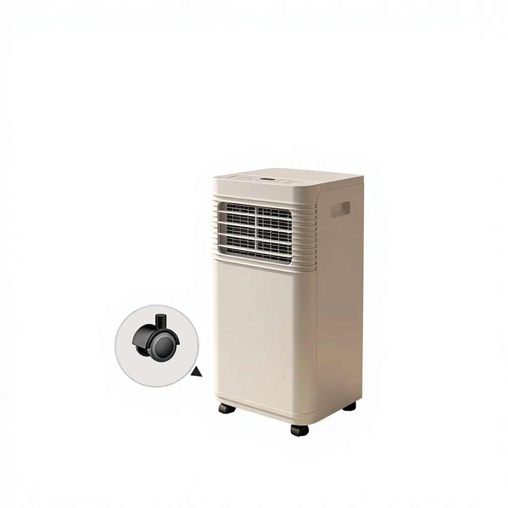 12000BTU Electric Mobile Cooling Heating Air Conditioner Low Noise Energy Efficient Portable Unit with Wheels