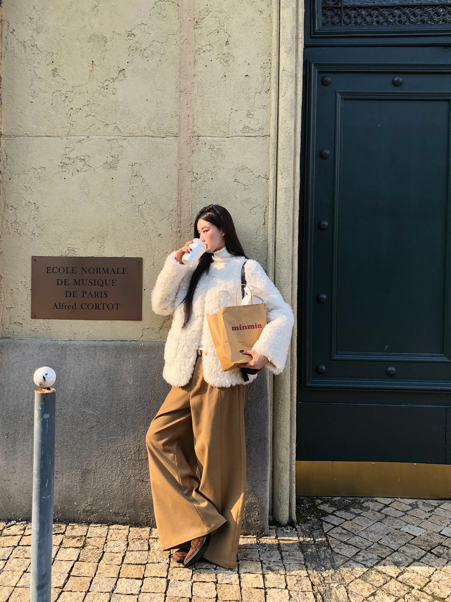 Red Celebri Lamb Fur Jaet Women's ort Sle Korean System Warm Cotton Clothes Small Size Winter Faion Outerwear