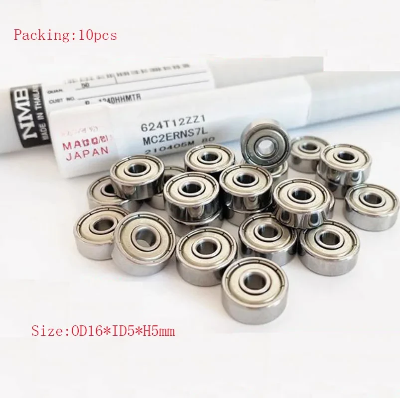 

WEDM NMB Ball Bearing 625 R-1650HH ID5*OD16*W5mm for Pulley Guide Wheel Wire Cutting Machine 10pcs