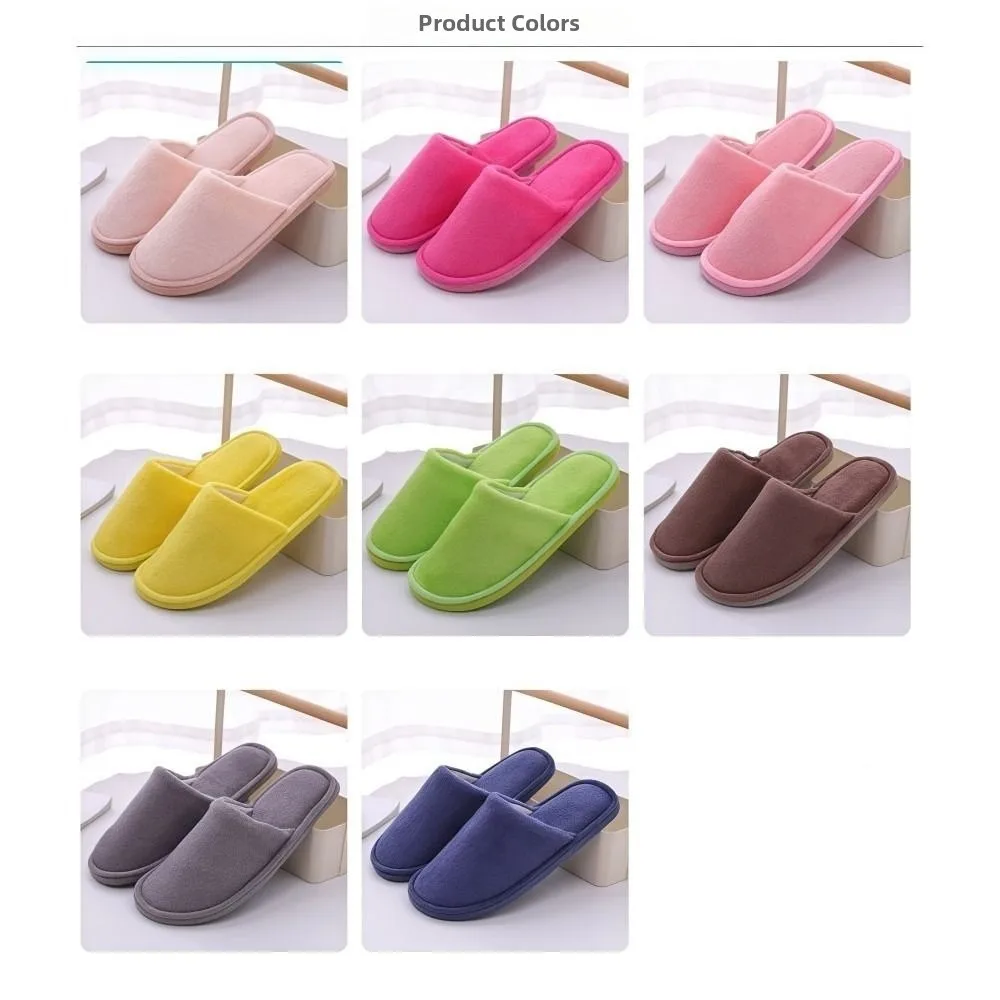 

Non-Slip Winter Home Warm Slippers Soft Fabric EVA Household Floor Slippers Comfortable Autumn And Winter Warm Cotton Shoes