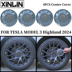 4PCS Wheel Center Cover For Tesla Model 3 Highland 2024 18-Inch Performance Hubcaps Replacement Wheel Full Rim Cover Accessories