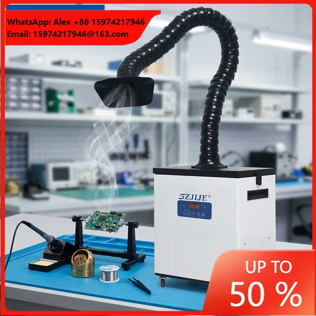 Factory Outlet Portable 200W Laser Marking DTF Fume Extractor With HEPA Filter Soldering Dust Smoke Absorber
