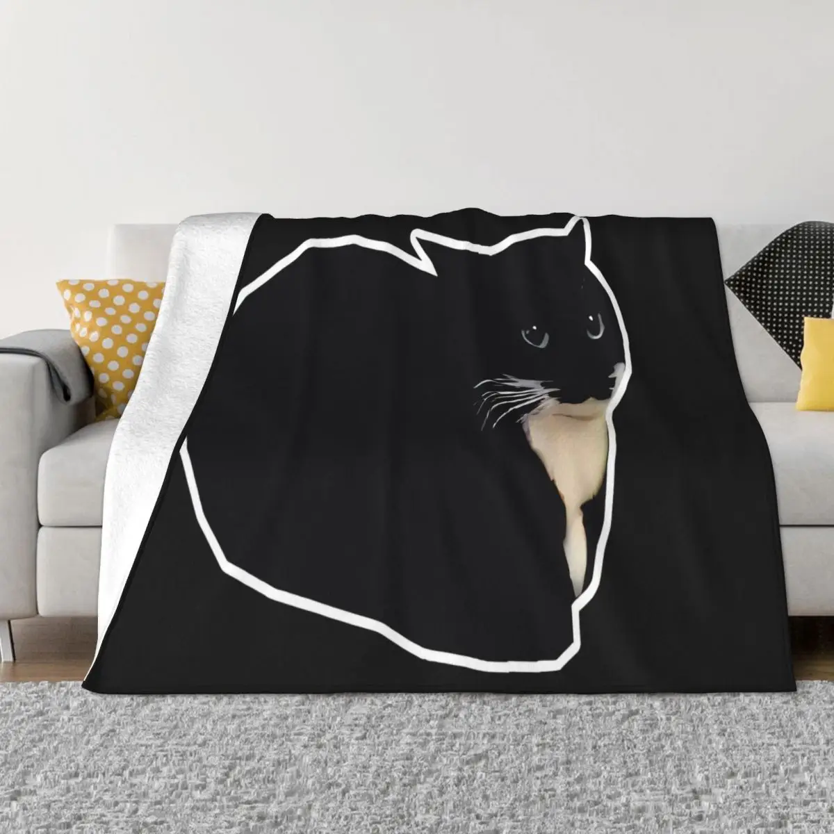 Dark Spinning Cat Meme Maxwell The Cat Meme Home Knee Blanket Couple Blankets Winter Warm Blanket Throw Blanket