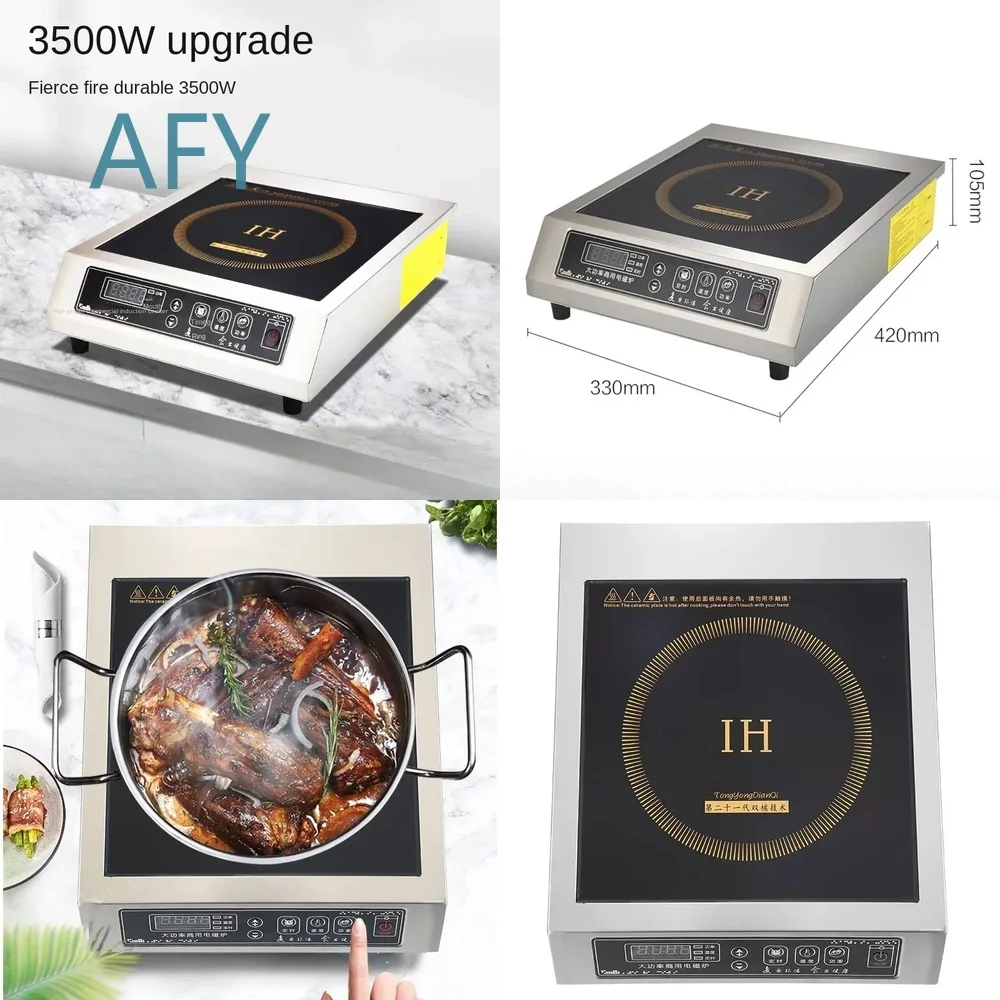 High Power Induction Cooker for Commercial Household Use Hot Pot Stir Fry Stove for Restaurant Canteen Electric Cooking Range