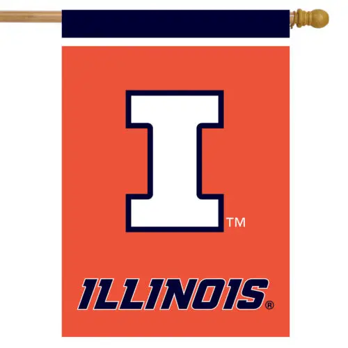 Illinois Fighting Illini House Flag Licensed ; Briarwood Lane