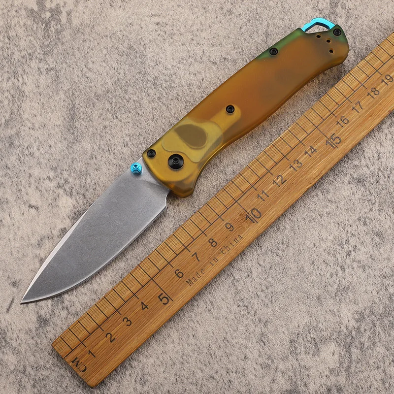 High hardness outdoor tactical folding knife PEI transparent version camping wilderness survival fishing hunting pocket knife