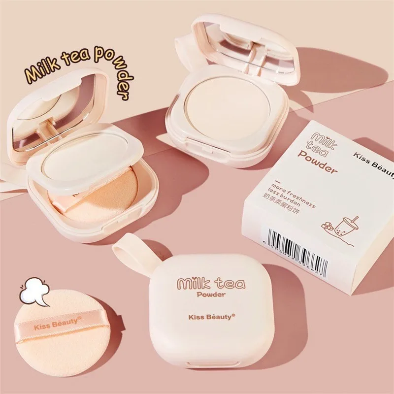 Korean Loose Powder Full Brightening Concealer Mineral Face  Foundation Cosmetics Lasting Makeup Powder Compact Powder Pressed