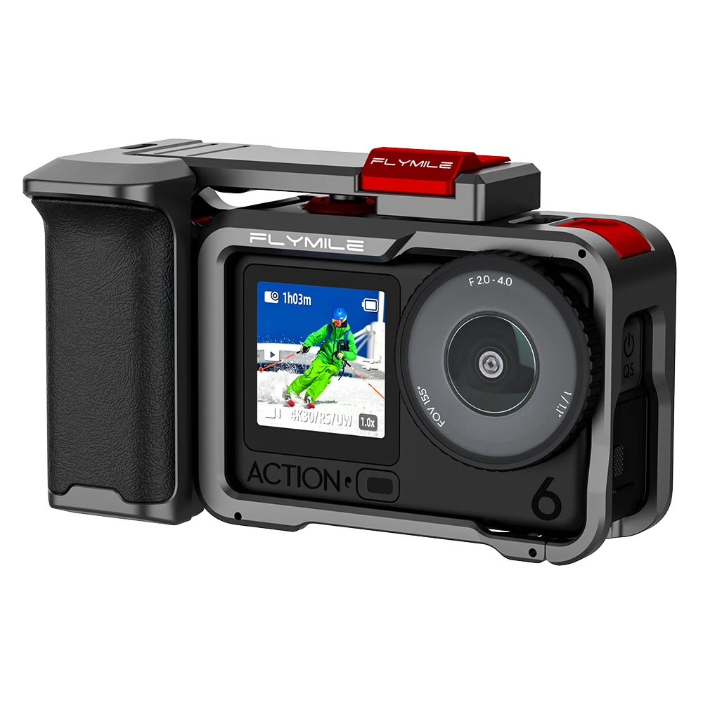 

​Street Photography Mount Set for DJI OSMO ACTION 6 Aluminum Alloy Protective Case Photography Mount