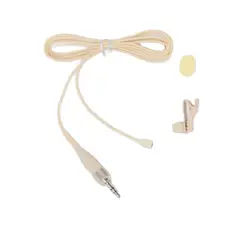 Beige / Black Tie Lavalier Lapel Microphone For Sony UTX UWP V1 D11 D21 B40 B2 Wireless BeltPack Sennheiser EW BodyPack