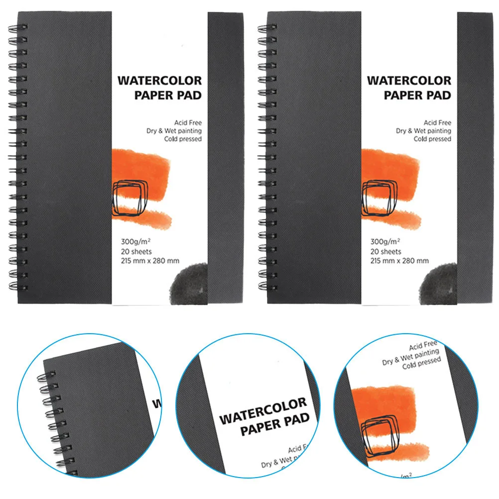 2 قطعة منصات رسم بالألوان المائية كتب الرسم المهنية للطلاب كراسة الرسم الفنية القوية المحمولة اللوحة المفكرة الجمالية #1