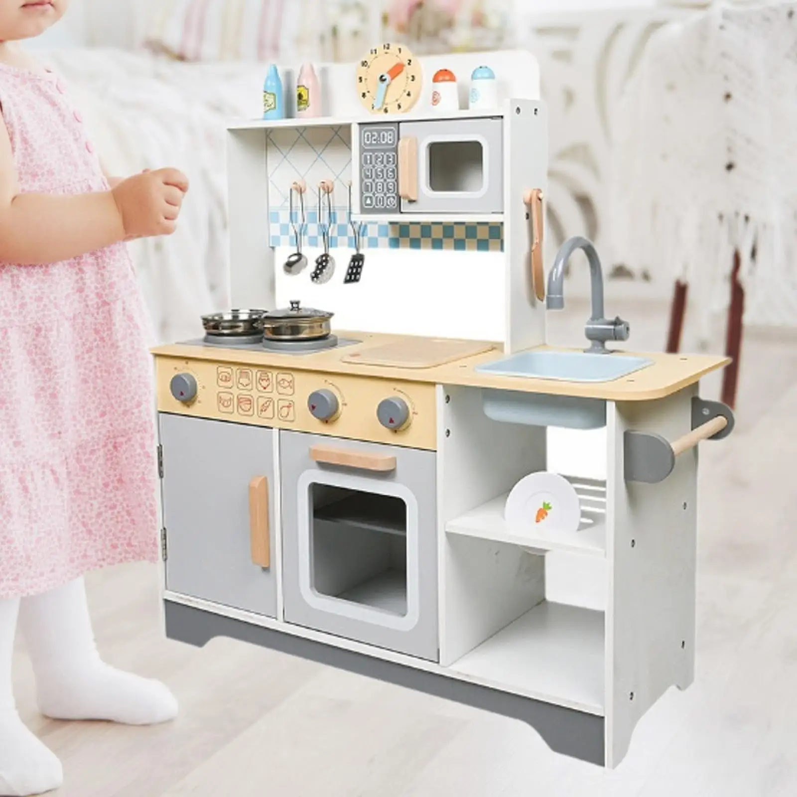 Kitchen Play Set with Cookware Accessories for Children 2+ Years Old