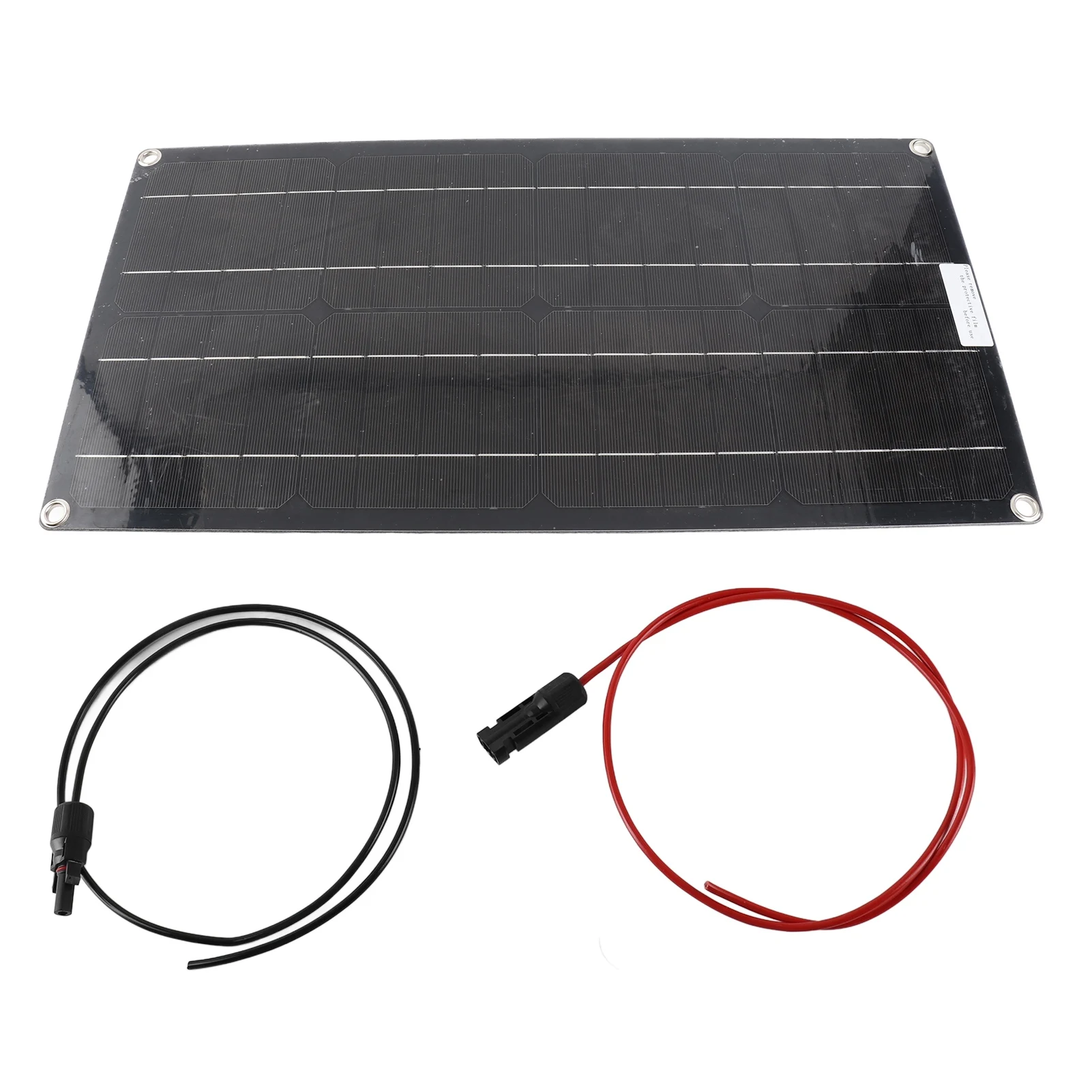

Solar Panel 100W Monocrystalline Lightweight Portable Solar Charger Panel with Wire for RV Tent Roof Black