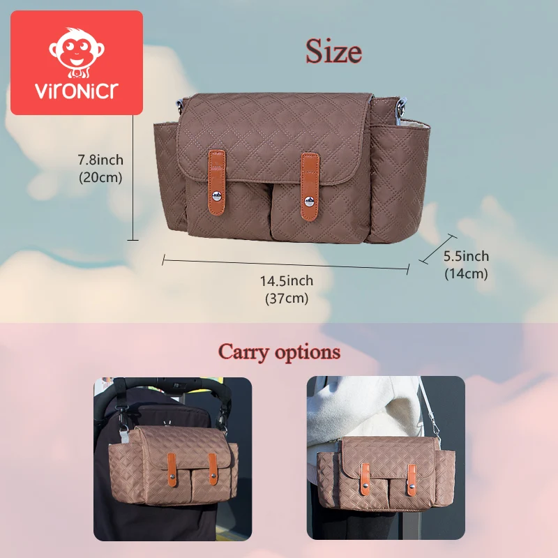 Baby Stroller Storage Bag Travel Hanging Bag Stroller Bag Diaper Bags Baby Stroller Accessories Large Capacity view 6