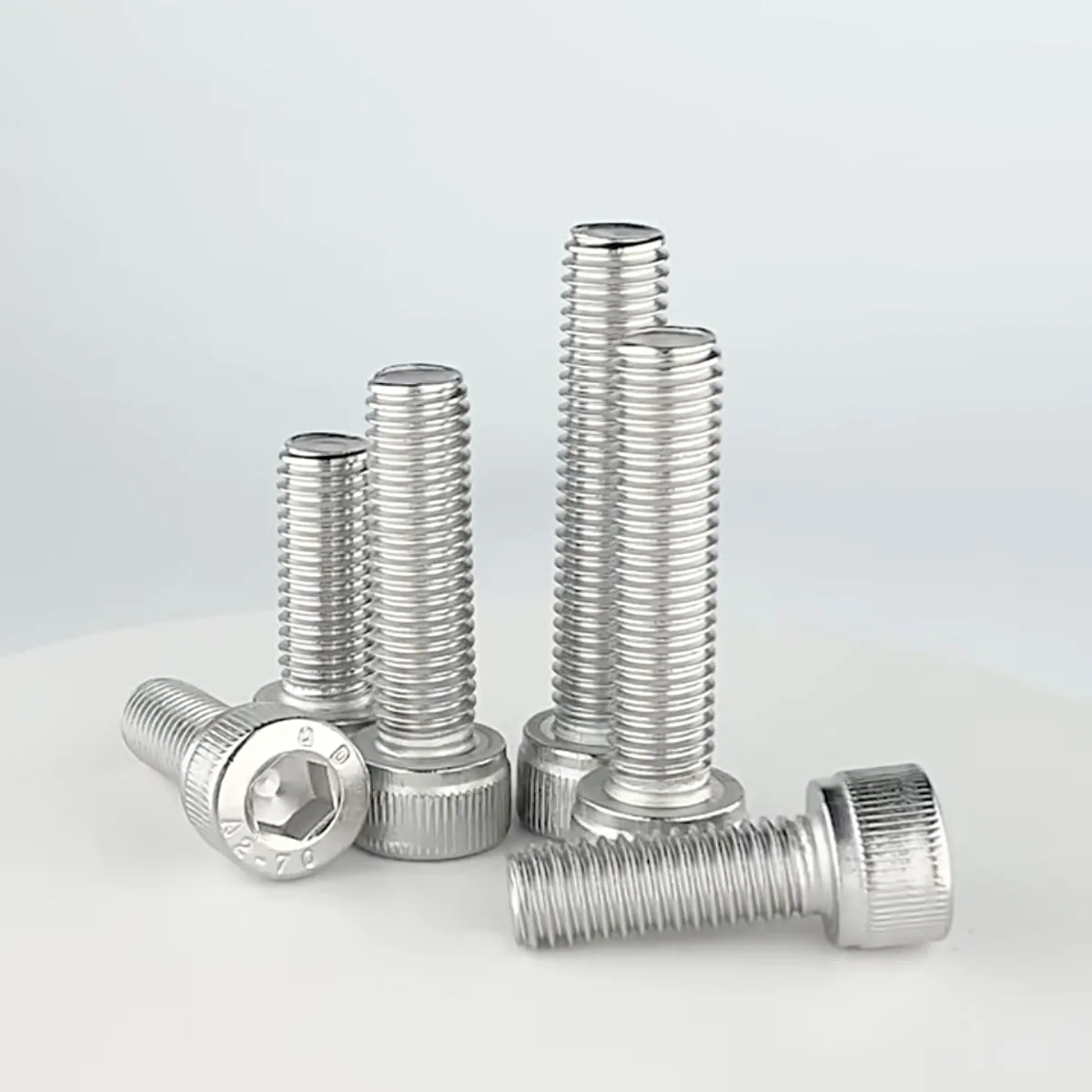 

5/16~5/8 UNC UNF Knurled Allen Bolts DIN912 A2 SUS304 Stainless Steel Hex Socket Knurl Cap Head Screws Anti-Slip Fastener